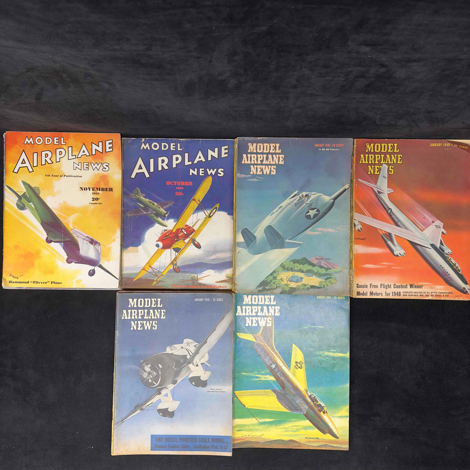 Model Airplane News Aviation Magazine Lot of 43 Forty Three Magazines Collection Set (1 of 6)
