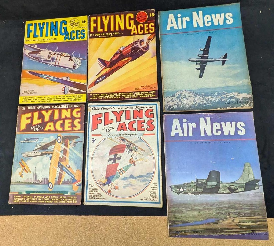 Vintage Flying Aces And Air News Magazines (1 of 6)