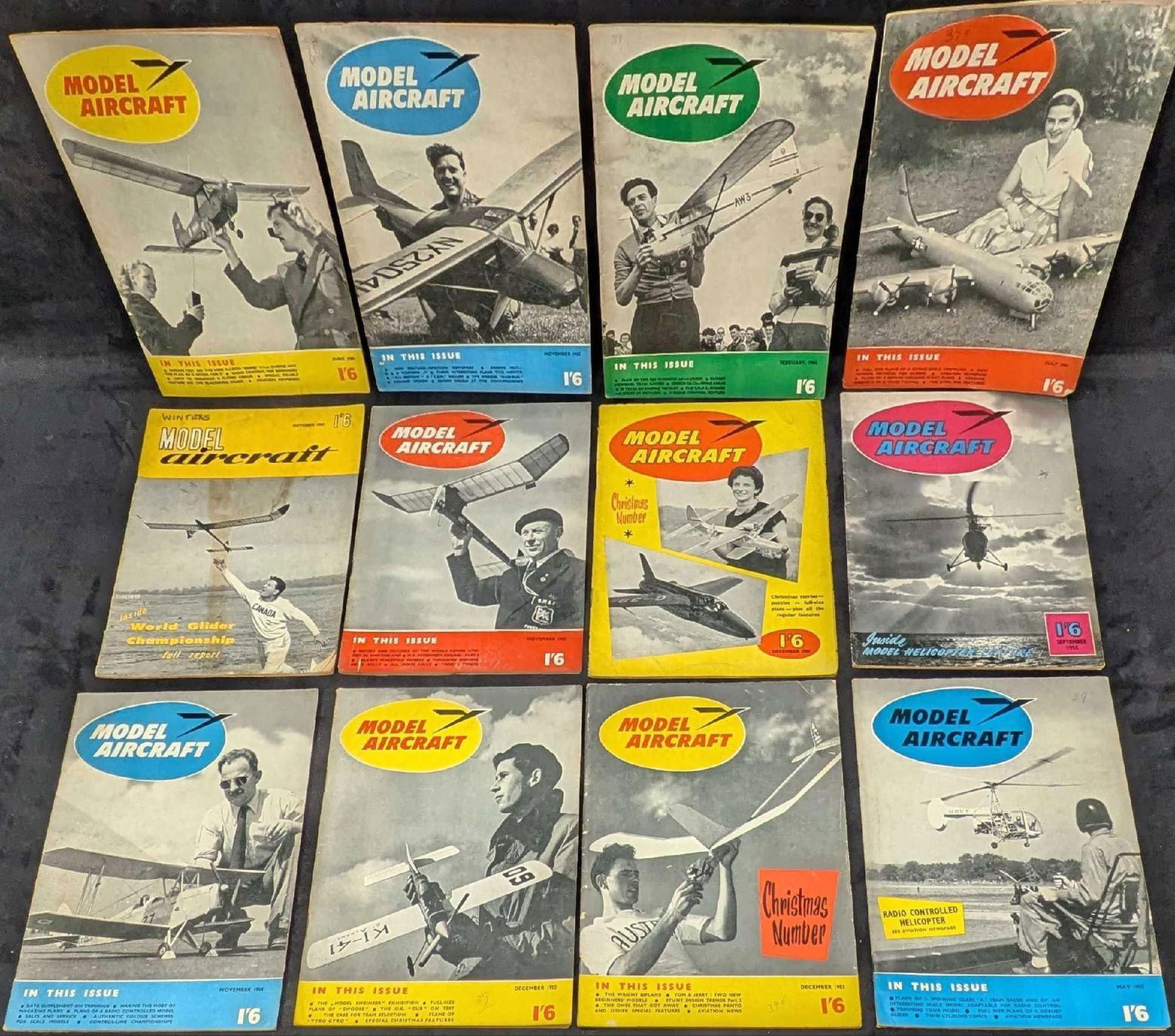 12 Vintage 1950s Model Aircraft Magazines B (1 of 4)
