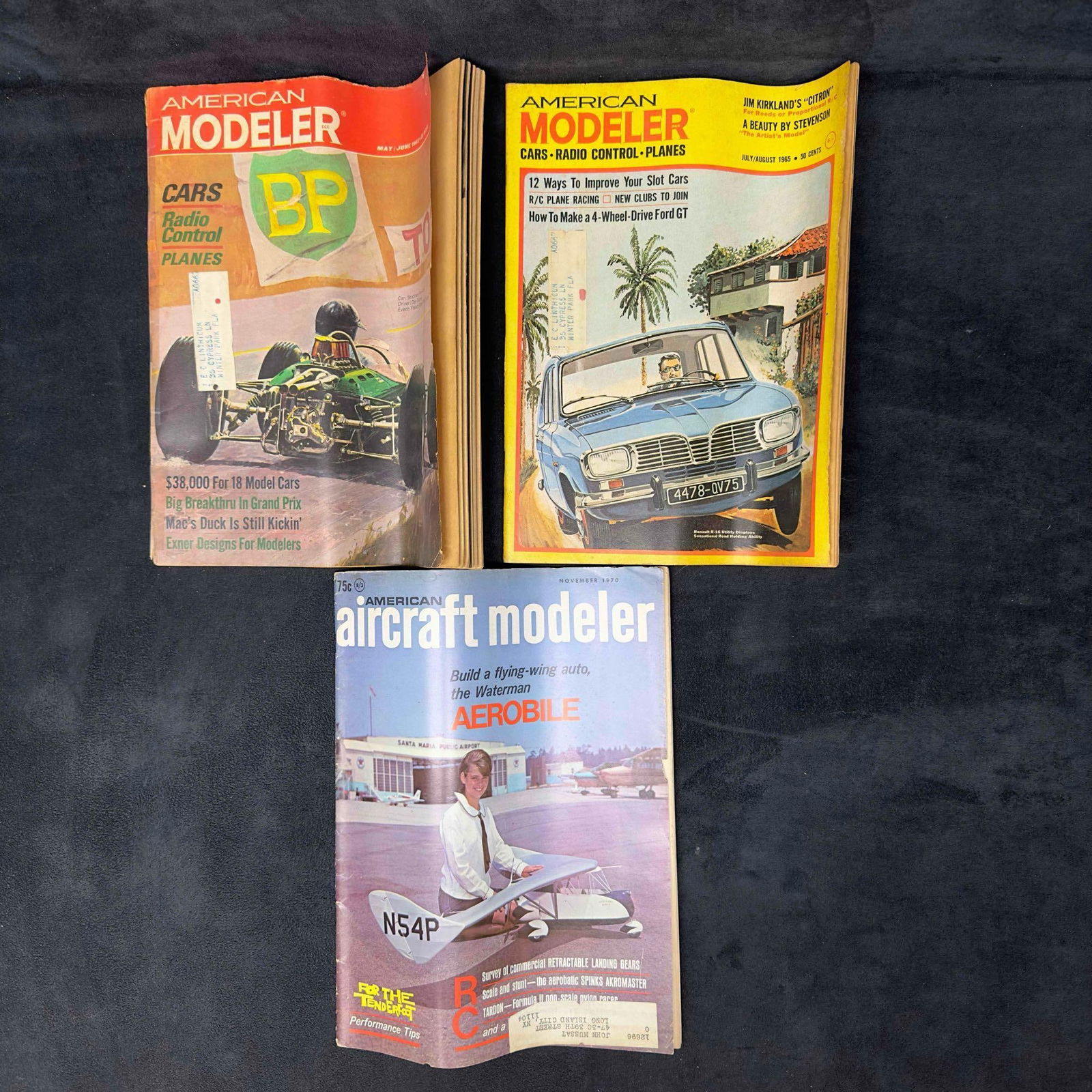 American Modeler Magazine 1965 1970 Lot of 3 Three Magazines Collection Set (1 of 5)