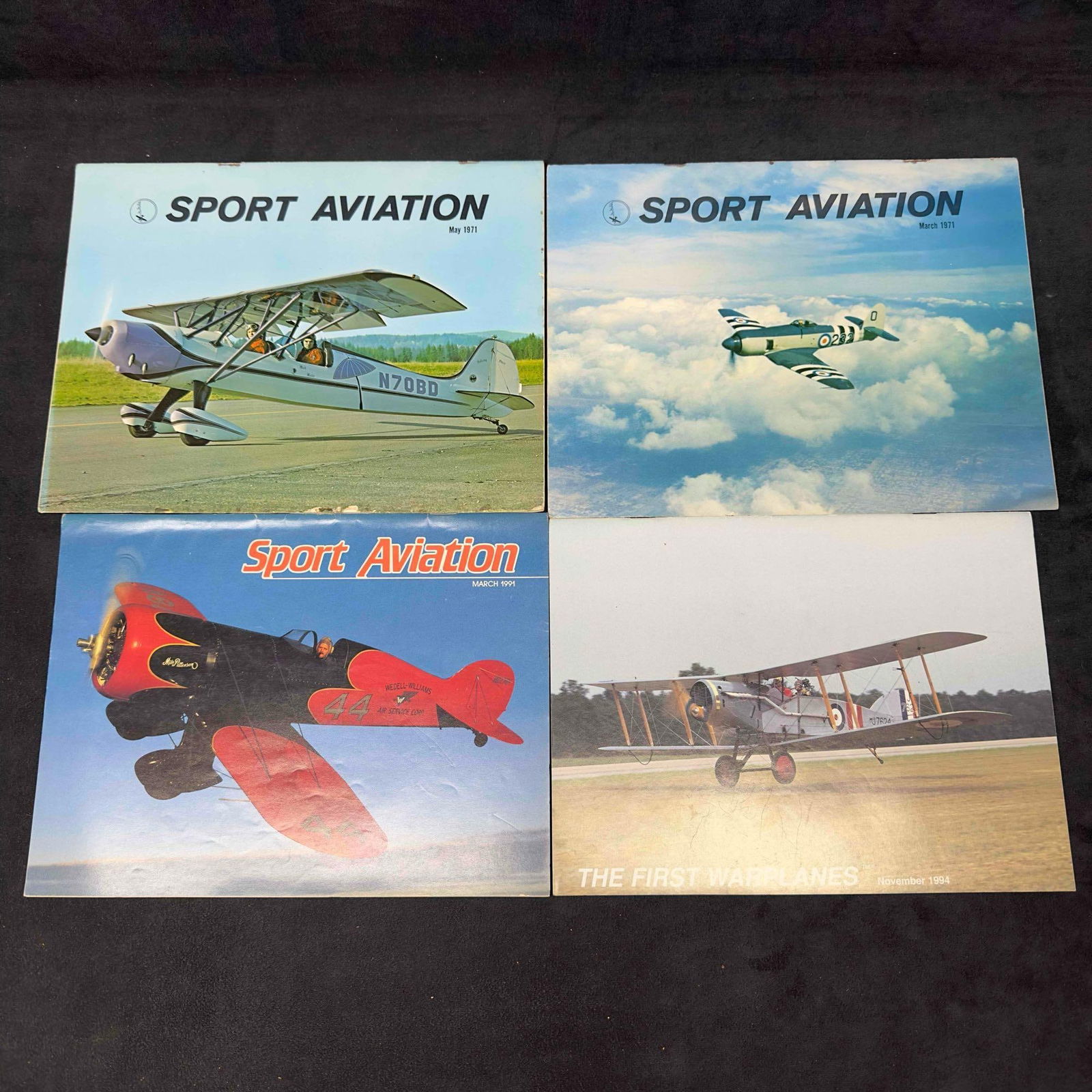Sport Aviation Magazine 1971 1991 1994 Lot of 4 Four Magazines Collection Set (1 of 4)