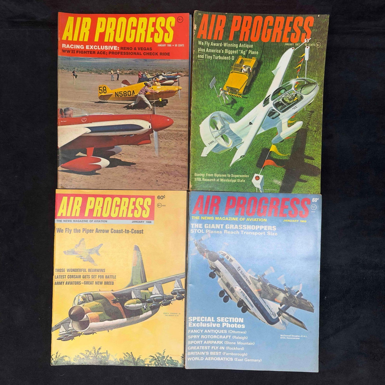 Air Progress Aviation Magazine Lot of 44 Forty Four Magazines Collection Set (1 of 7)