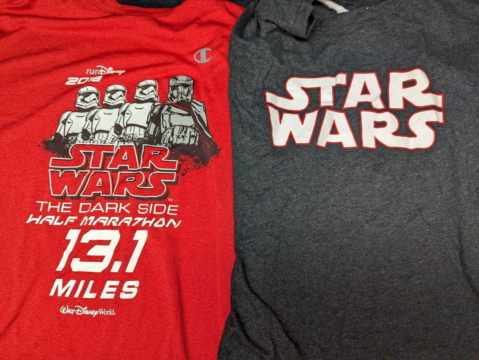 2 XL Star Wars Men's Dark Side Marathon & Logo Shirts (1 of 7)
