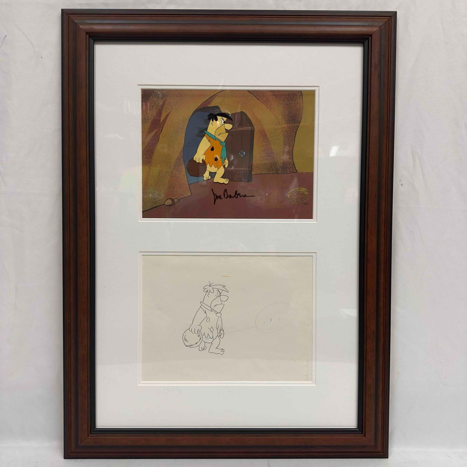 Hanna-Barbera Animation Art Dino in Stay Out Hand Painted Original Used Production Cel Signed Joseph (1 of 18)