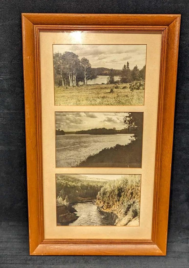 Vintage Framed Forest River Photos (1 of 7)