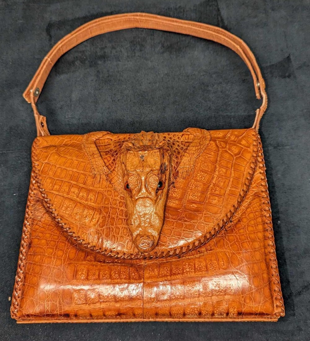 Vintage Alligator Handbag Made In Florida (1 of 12)
