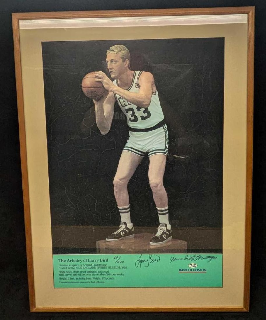 Framed Larry Bird Autographed Numbered Poster R69 (1 of 7)