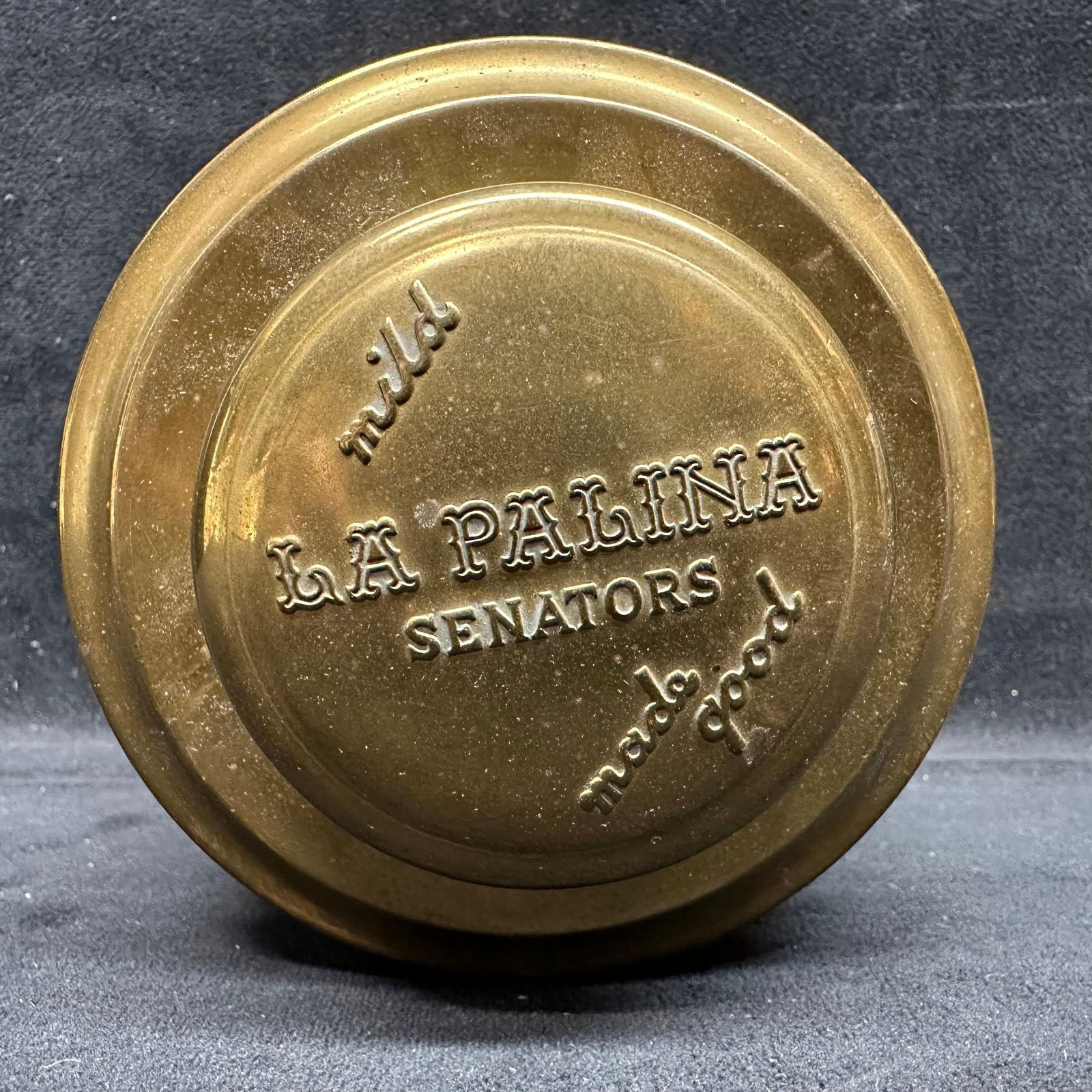 La Palina Senators Brass Cigar Jar Tobacco Container Mild Maduro Good (1 of 5)