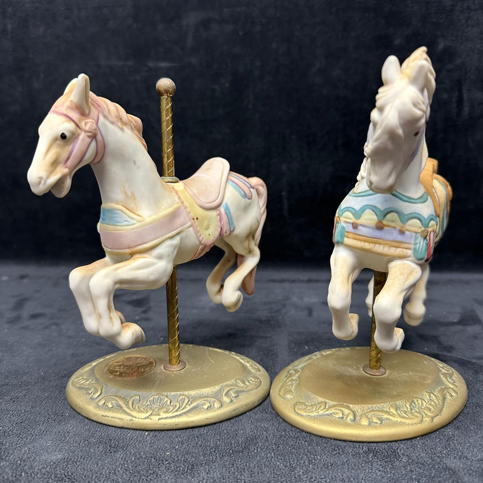 Collectible Willitts Carousel Horse Porcelain Ceramic Figurines Set (1 of 8)