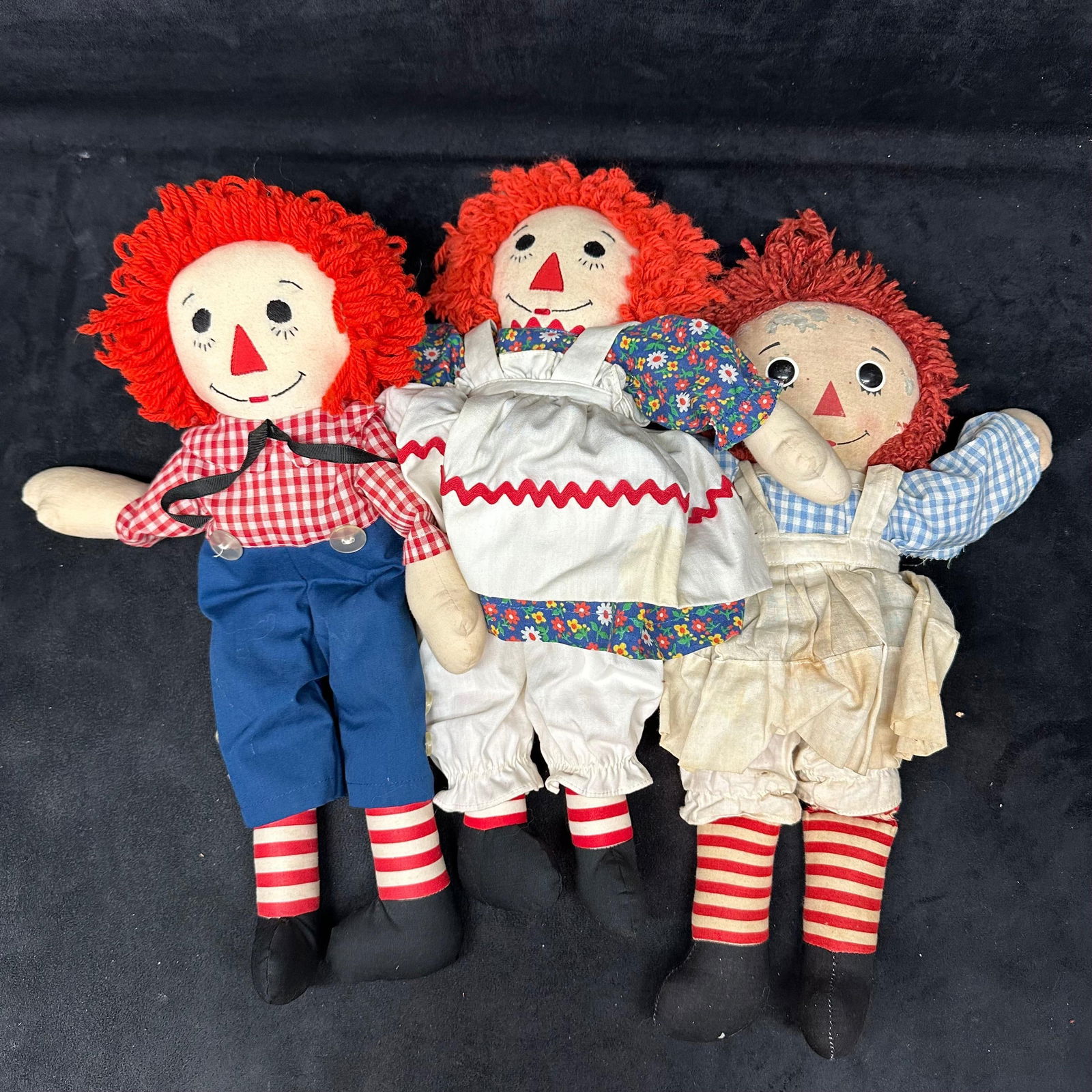Vintage Raggedy Anne and Andy Doll Set Three Dolls (1 of 4)