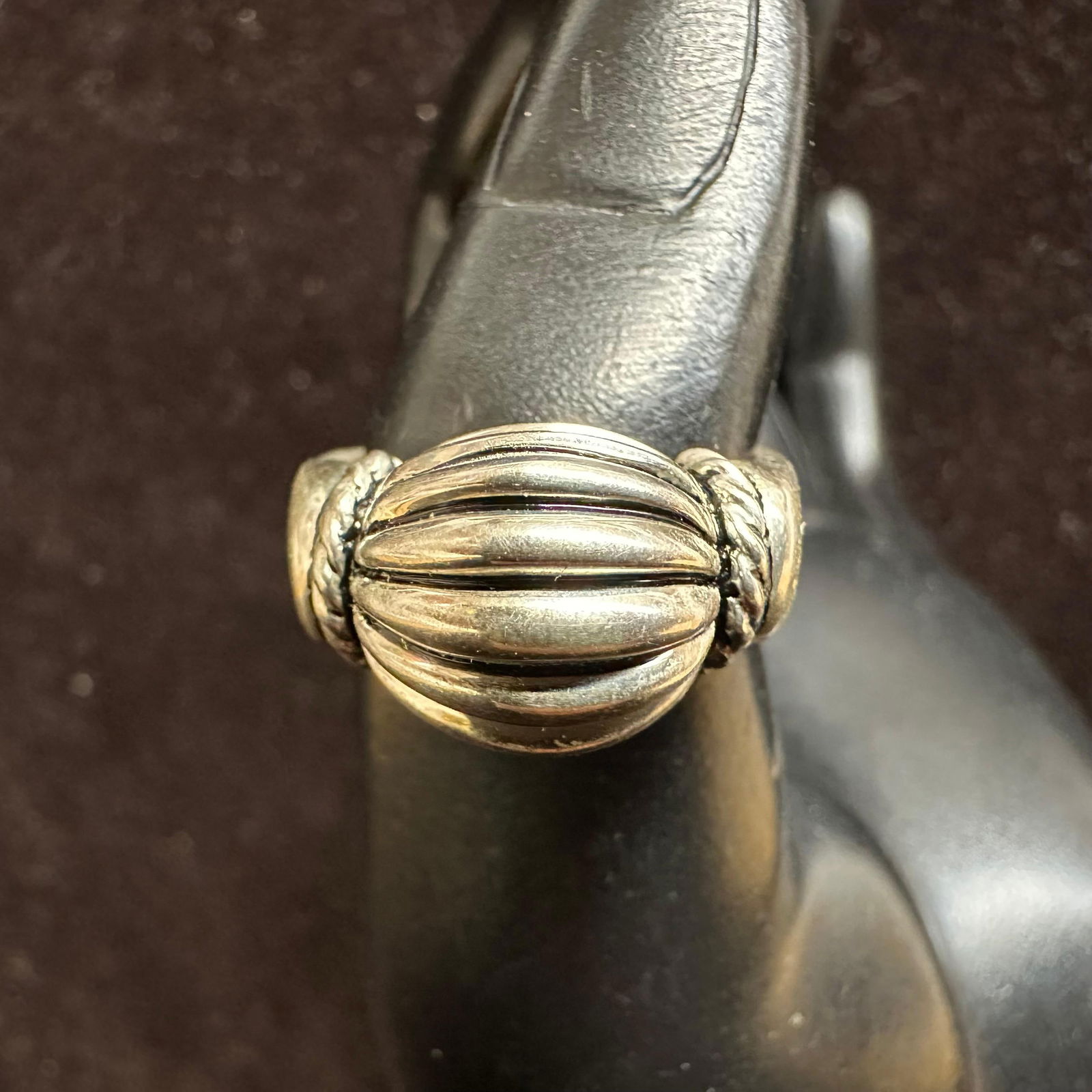 Joseph Esposito Ribbed Dome Design Sterling Silver Ring Espo Sig (1 of 8)