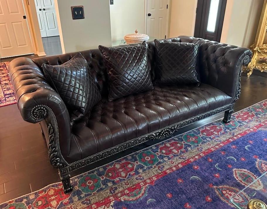 Old Hickory Tannery Leather Sofa (1 of 8)