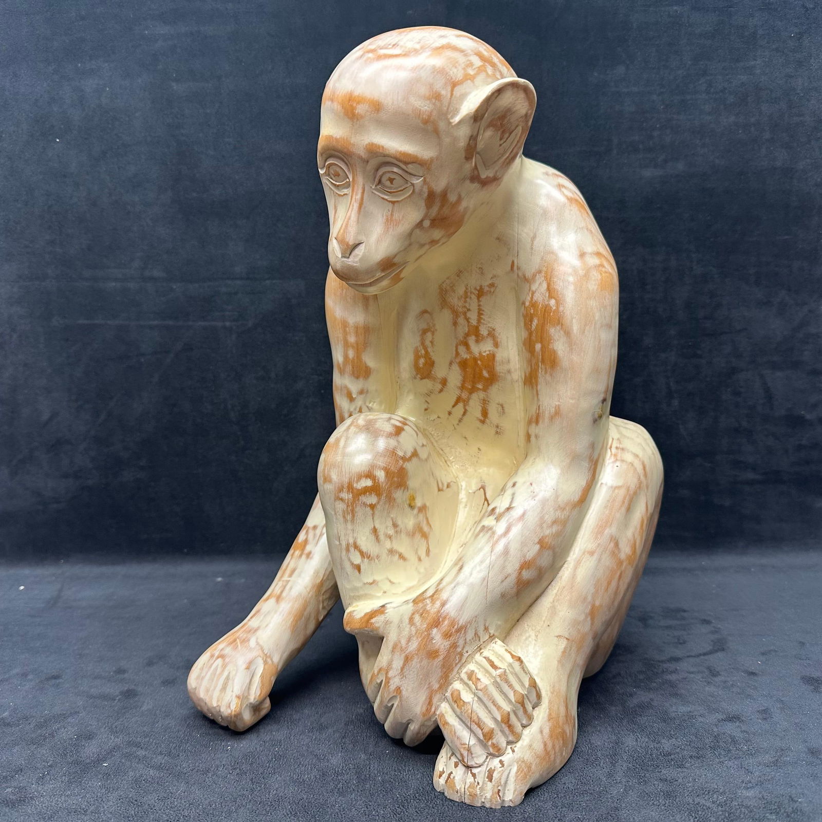 Hand Carved Wood Monkey Sculpture Made In Spain (1 of 8)