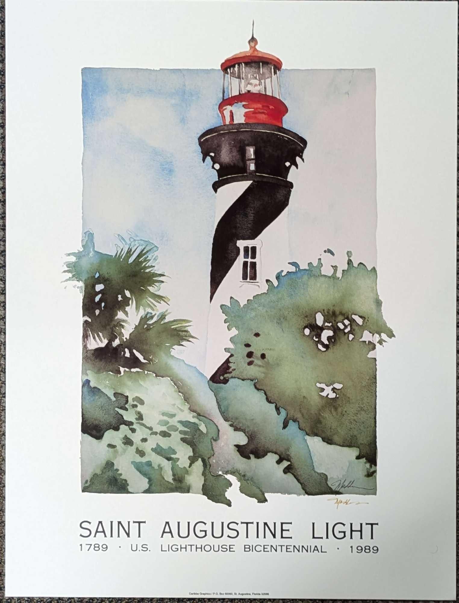 Pat Madden Signed The Light Lighthouse Print AP 386D (1 of 3)