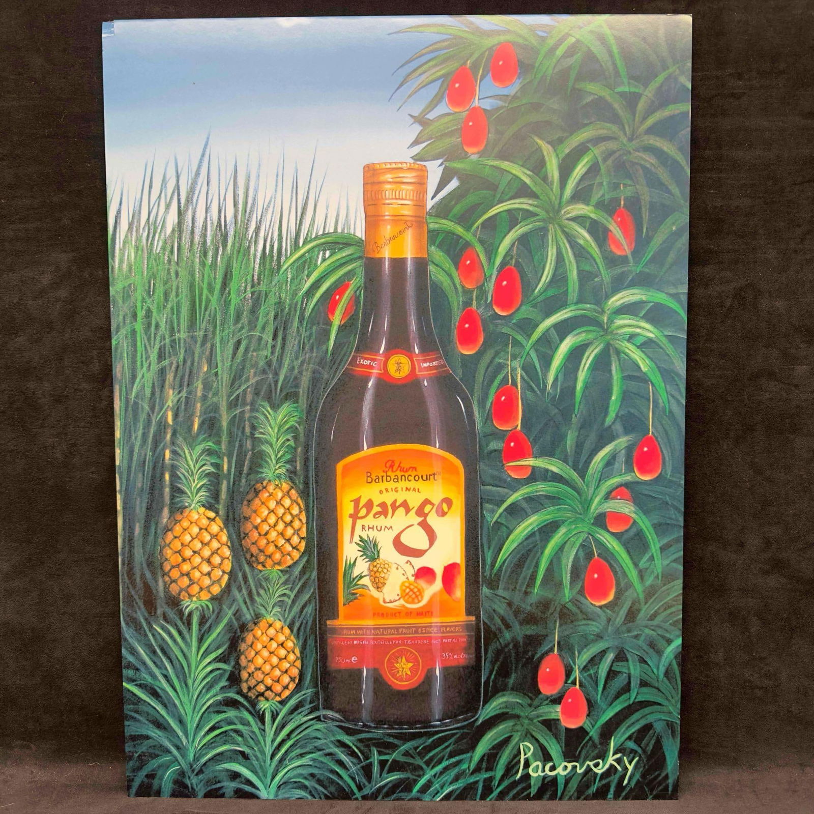 Barbancourt Pango Rhum Marketing Advertisement Liquor Ad Print on Foam Board John Pacovsky (1 of 9)