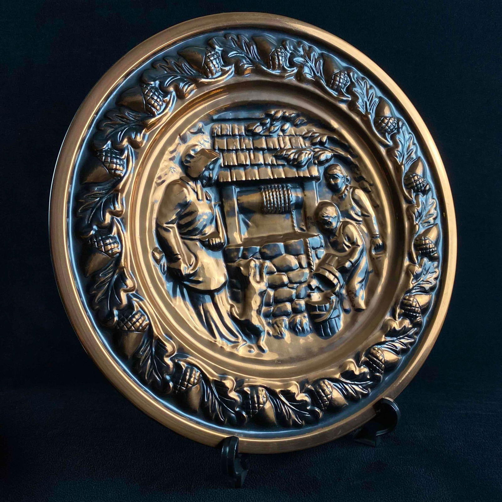 13" Decorative Copper Plate (1 of 3)