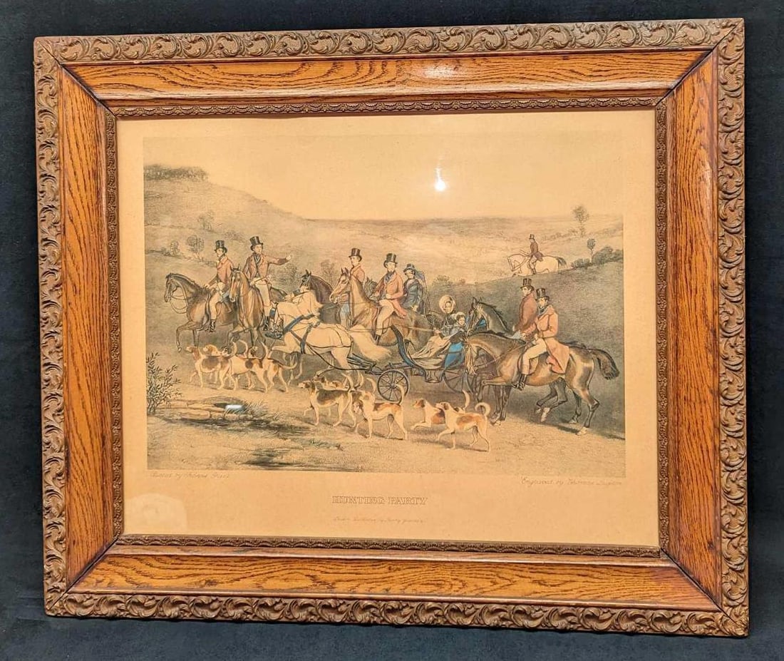 Hunting Party Engraving Thomas Lupton & Francis Grant (1 of 7)