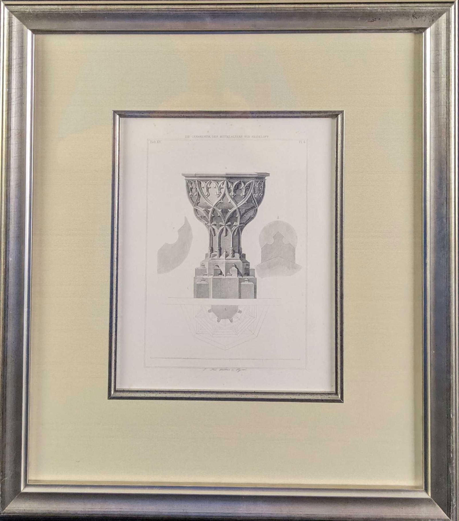 Framed Page from Architectural Ornaments of the Middle Ages (1 of 5)