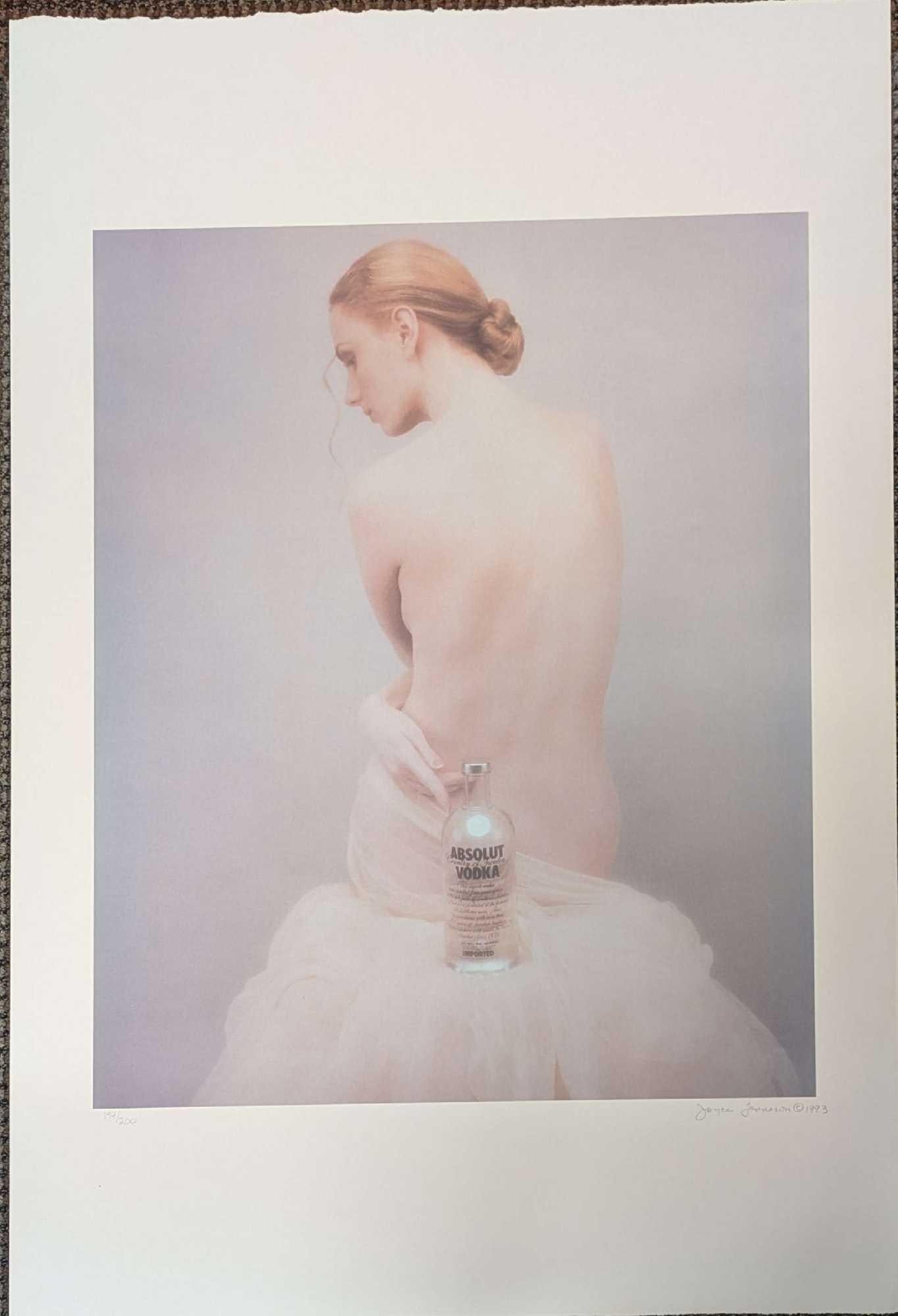 S&N Absolut Vodka - Absolut Joyce Tenneson Print #194: S&N Absolut Vodka - Absolut Joyce Tenneson Print #194. This lithograph is #194 out of #200. The print is approx 26" x 39" and it weighs 0.18lb. Joyce Tenneson (born May 29, 1945) is an Am