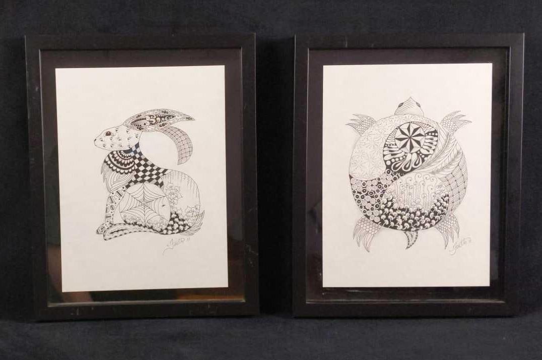 Floating Frame Faith ZentangledZoo Turtle And Hare (1 of 10)