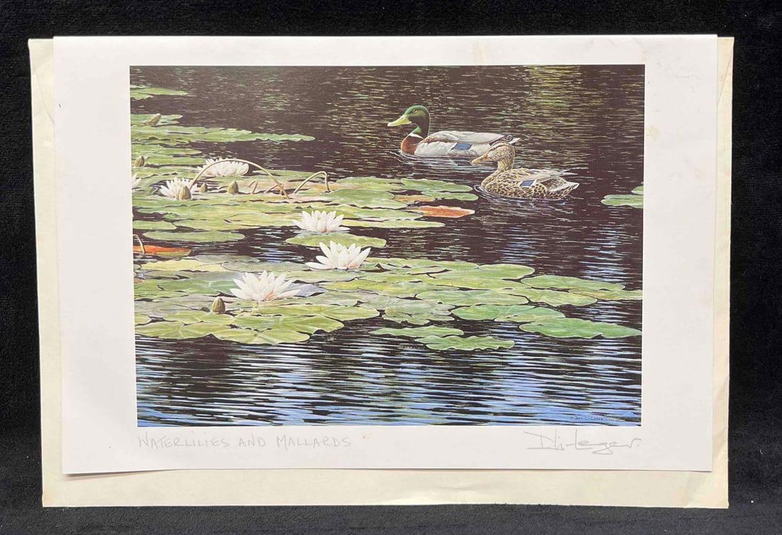 Don Li-Leger Signed Print Waterlilies And Mallards 1983 (1 of 8)