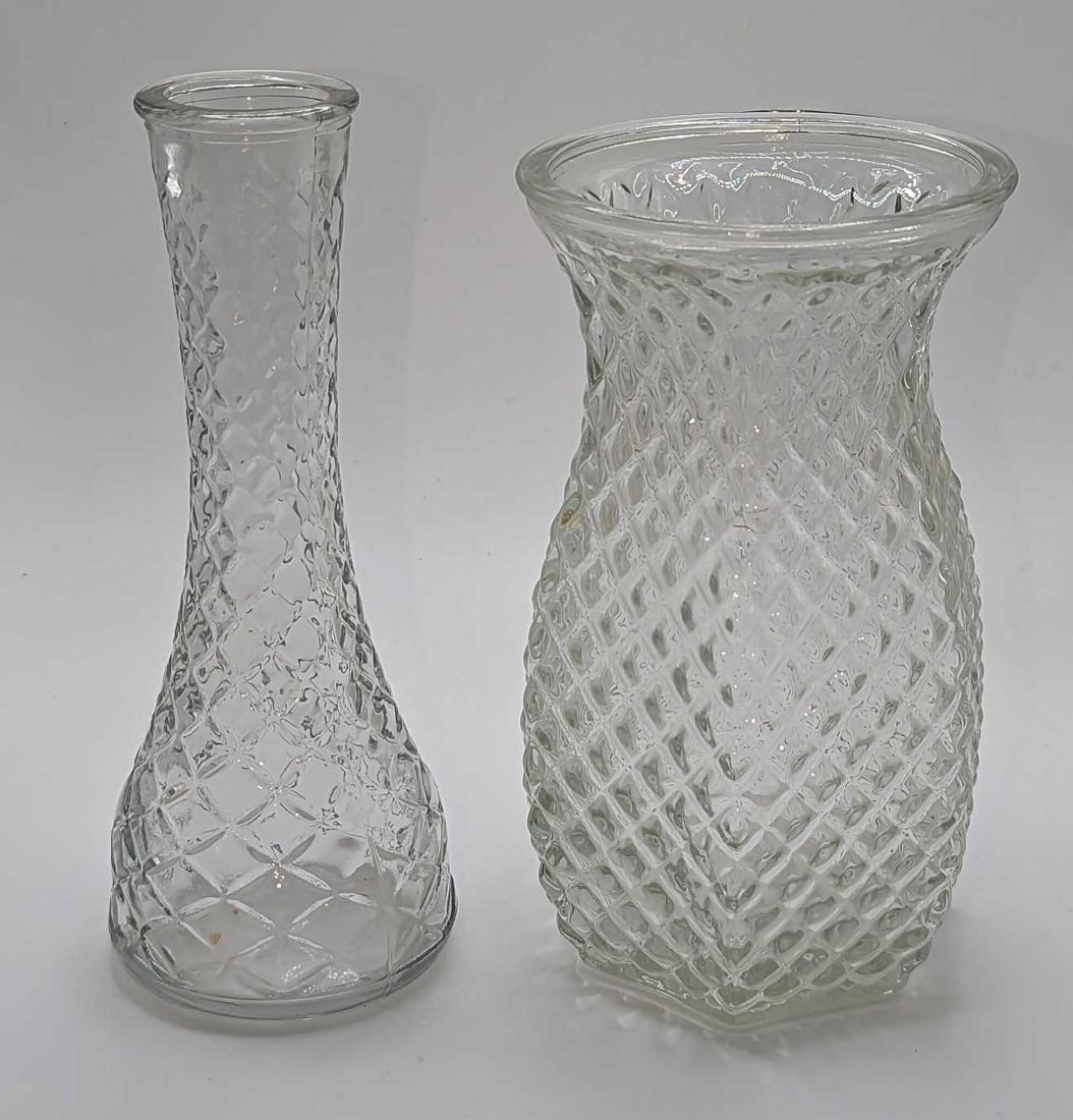 2 Vintage Pressed Glass Vases (1 of 8)