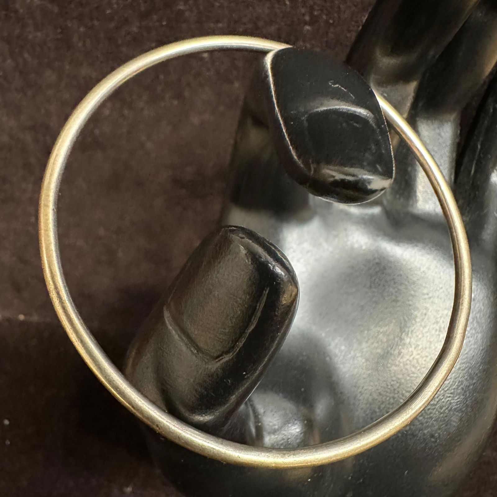 Sterling Silver Solid Thin Bangle Bracelet P31 - 2