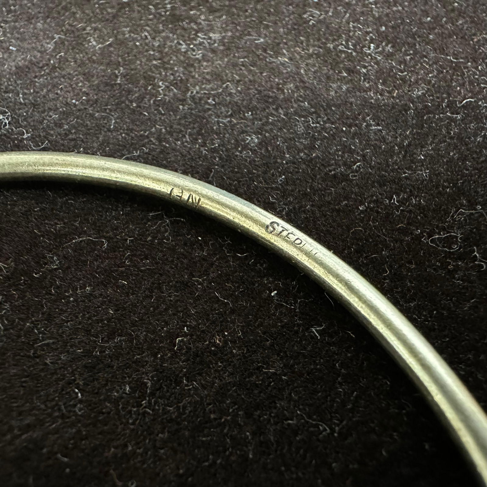 Sterling Silver Solid Thin Bangle Bracelet P31 - 7