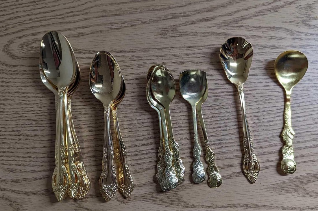 23 Vintage Gold Plated Spoons (1 of 11)