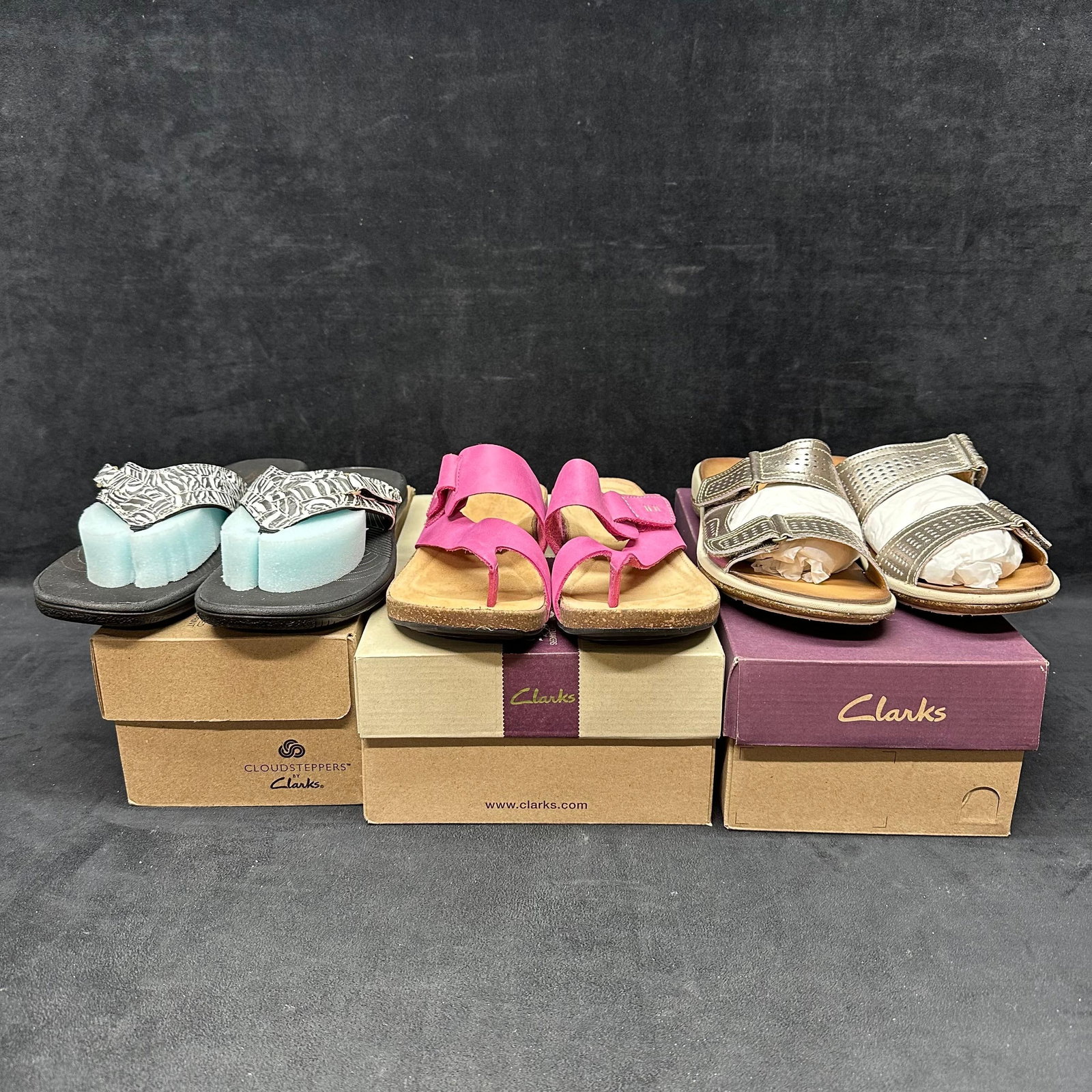 Clarks Women’s Sandals Lot of Three Pairs (1 of 8)