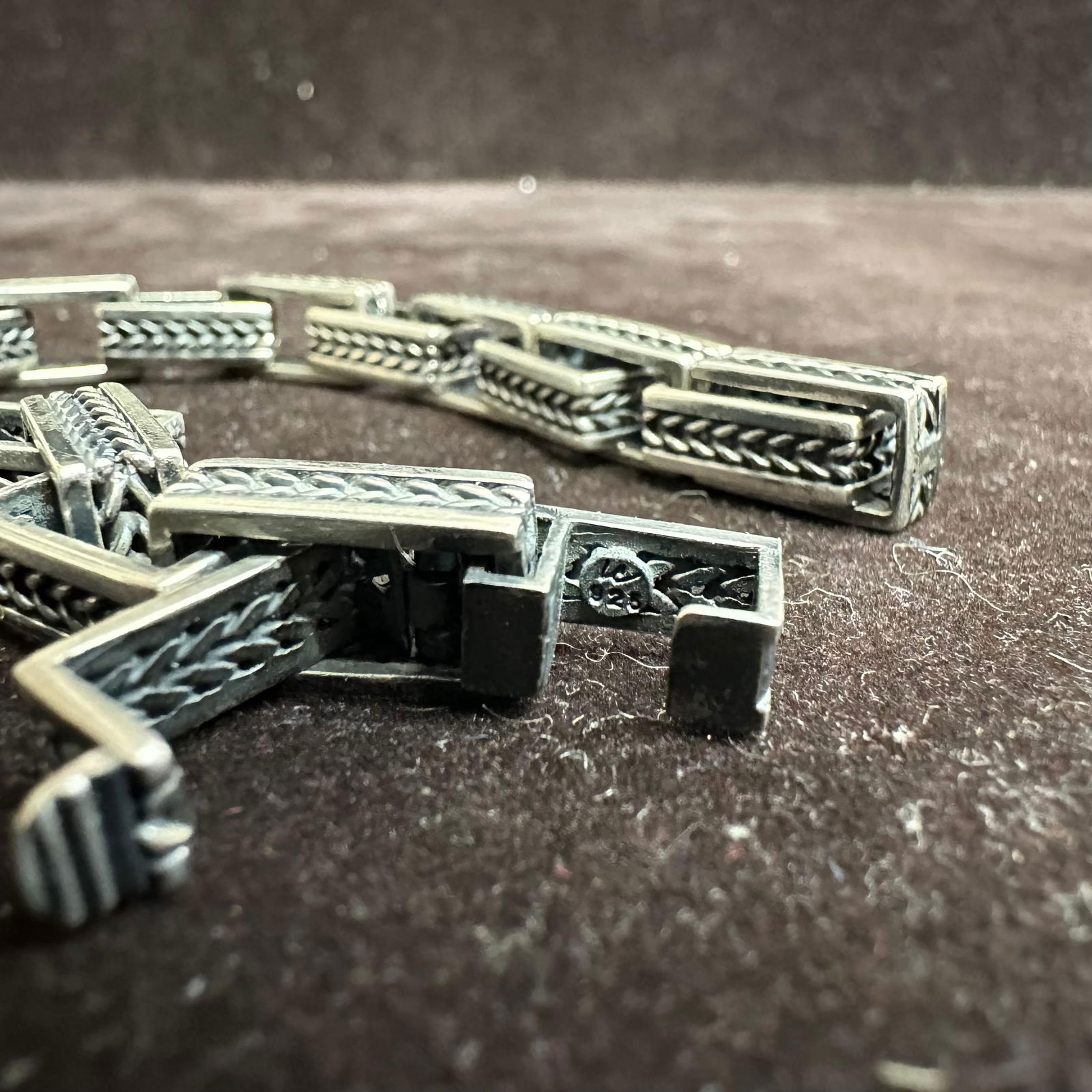 925 Sterling Silver Geometric Rectangular Chain Link Design L29 - 6