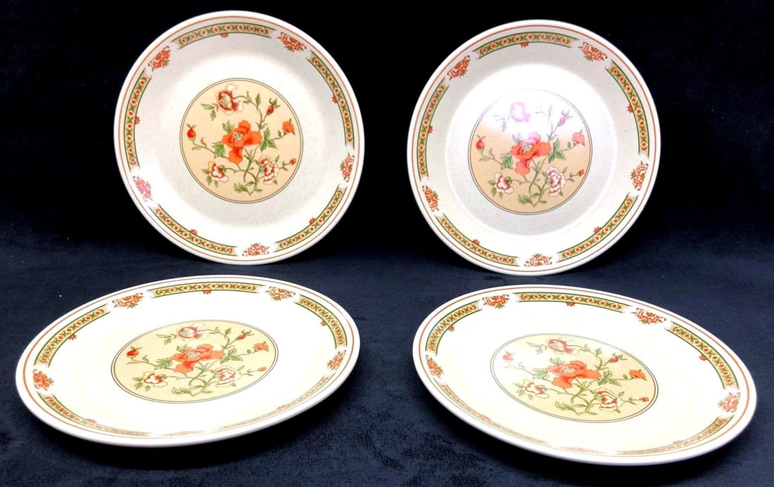 Lenox Temper Ware "Coral Blossoms" Salad Plate (4) (1 of 6)