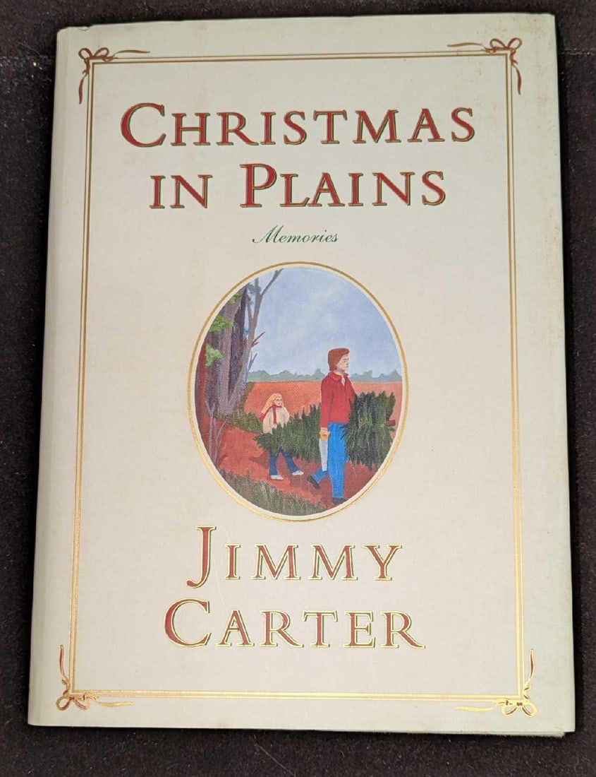 Jimmy Carter Christmas In Plains Hardcover: "Christmas In Plains" By Jimmy Carter. This was published by Simon & Schuster (New York) in 2001. The book is approx 5 1/4" x 3/8" x 7 1/4" and it weighs 0.55lb. The book is in a good, used condition