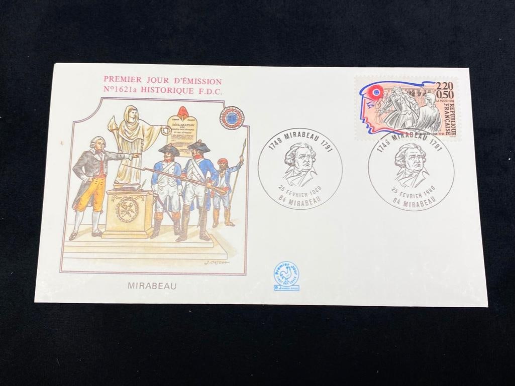 5 French Revolution 1st Day Mirabeau Covers 1989 (1 of 3)