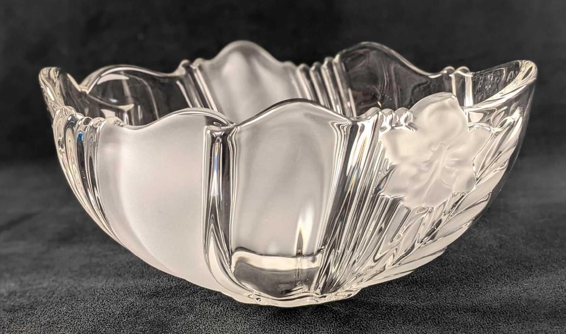 Vintage Orchid Satin Bowl Clear Frosted (1 of 6)