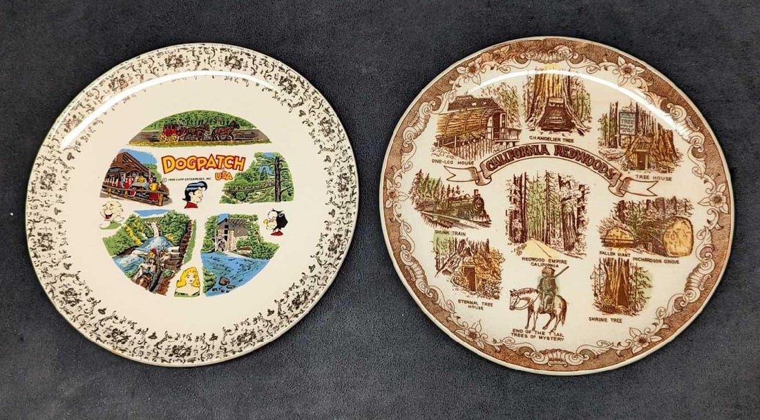 Dogpatch USA & California Redwoods Souvenir Plates (1 of 6)
