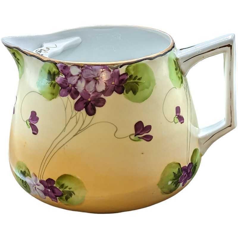 Hand Painted Porcelain Nippon Floral Pitcher (1 of 7)