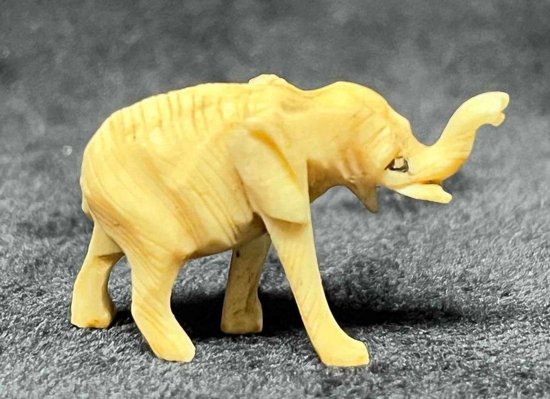 Unique Hand Carved Bone Elephant Bundle - 11