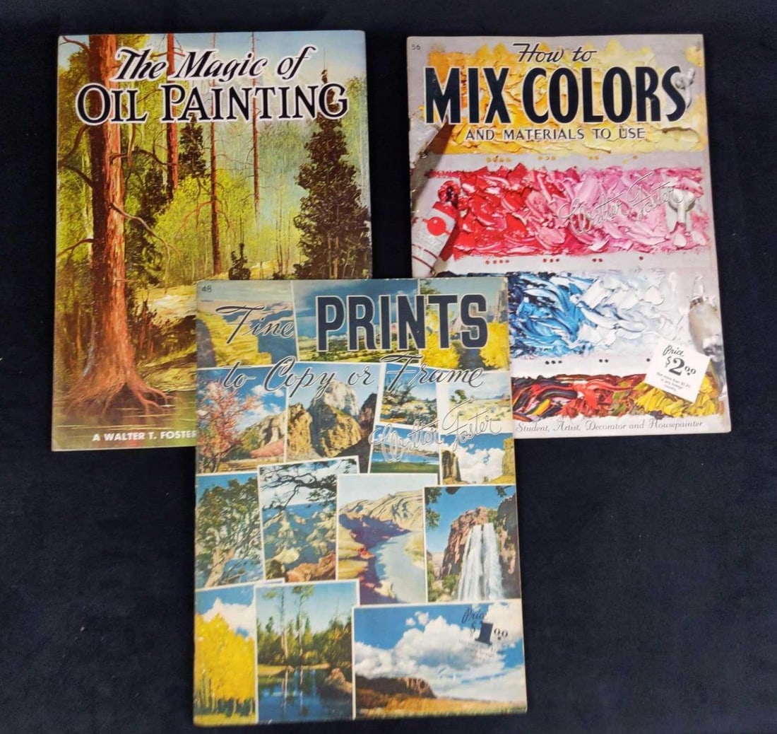 3 Vintage Magic Of Painting Books Oil Pants Mixing (1 of 8)