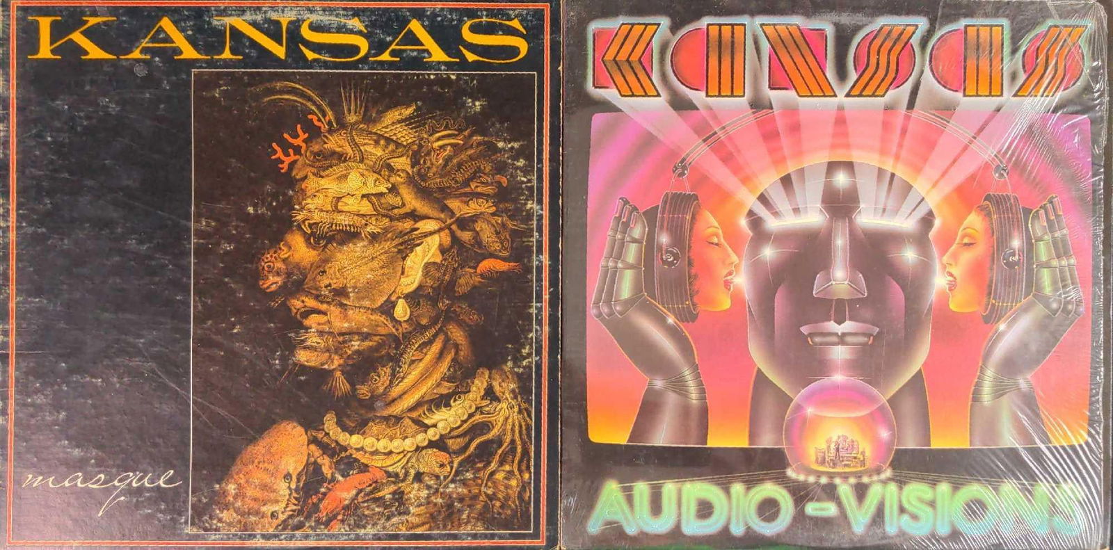 Two Classic Kansas LP Vinyl Records Prog Symphonic Rock (1 of 6)