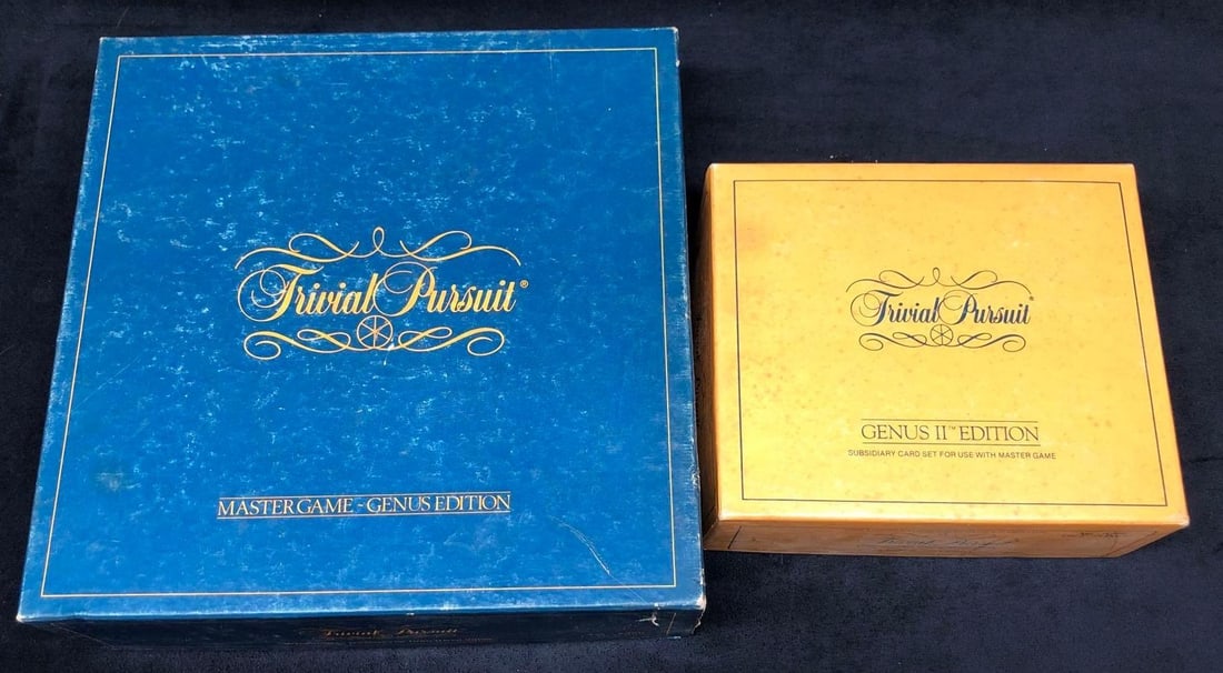 2 Vintage Board Games - Trivial Pursuit - Genus I Edition & Genus II Edition: Two Vintage Board Games - Trivial Pursuit - Genus I (1981) and Genus II (1984) Editions. Genus I is the Original Master Edition. Genus II is a Subsidiary Card Set for use with the Master Game. Made in