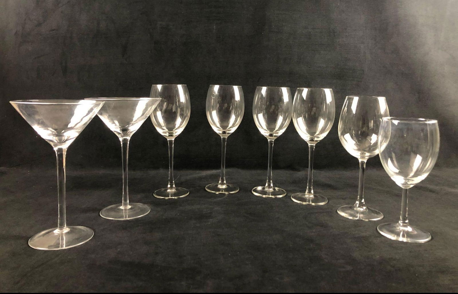 Lot Of 8 Mix Fine Glass Wine Cocktail Martini Cabernet Zinfandel Chardonnay Bormioli Rocco Glasses (1 of 11)