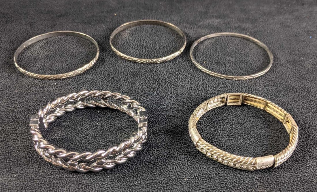 Silver Colored Bracelet Stacking Set (1 of 8)