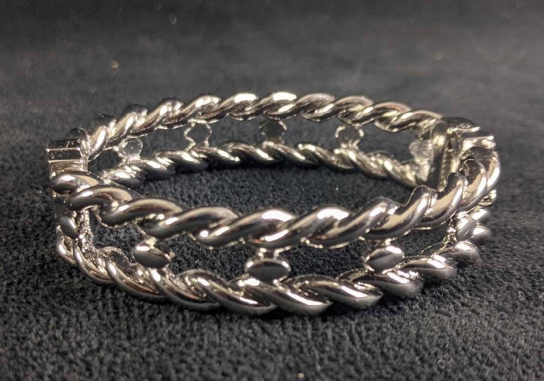 Silver Colored Bracelet Stacking Set - 2