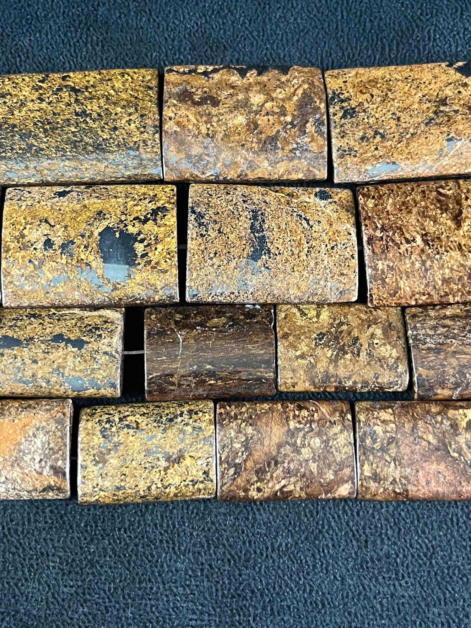 Bronzite Gemstone Rectangular Beads - 4