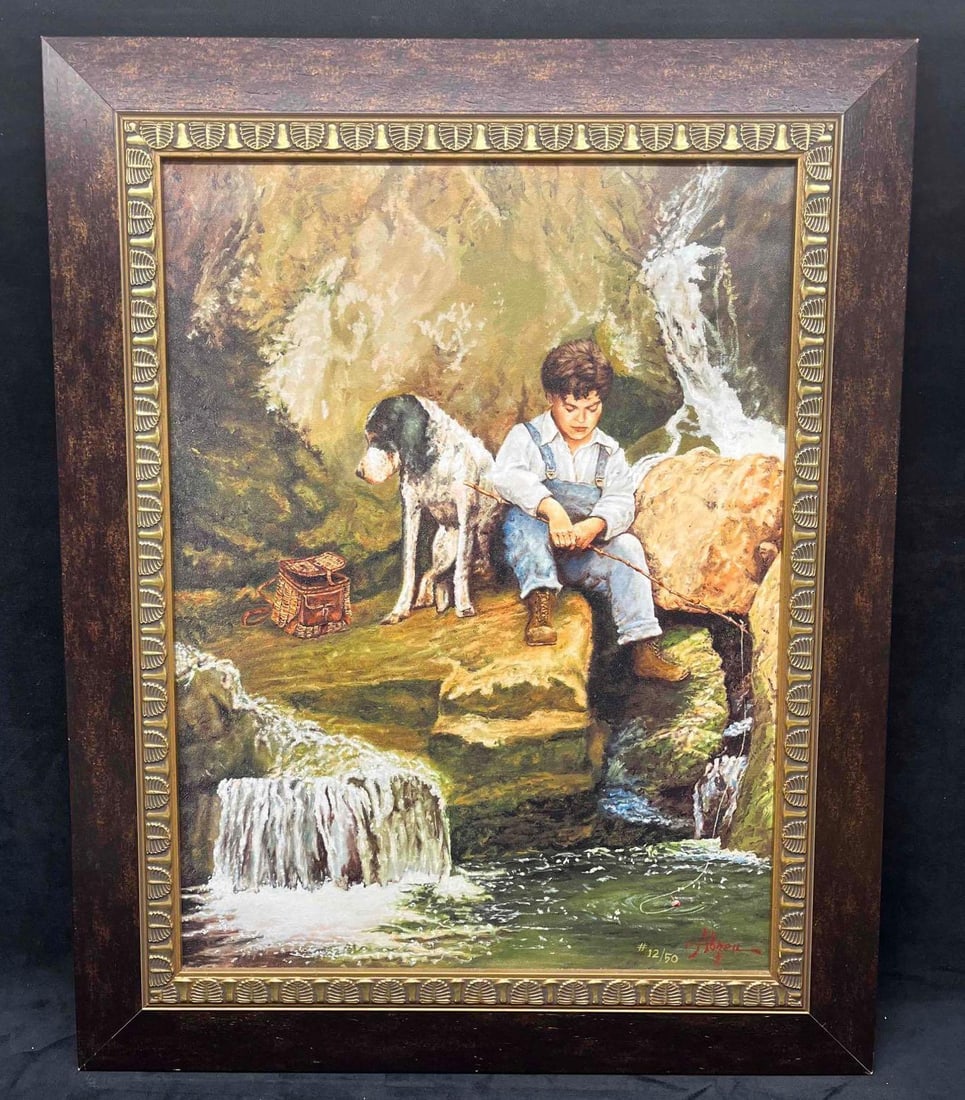 Limited Edition 12/50 "A Fishing Hole" Giclée By Anthony Abreu (1 of 10)