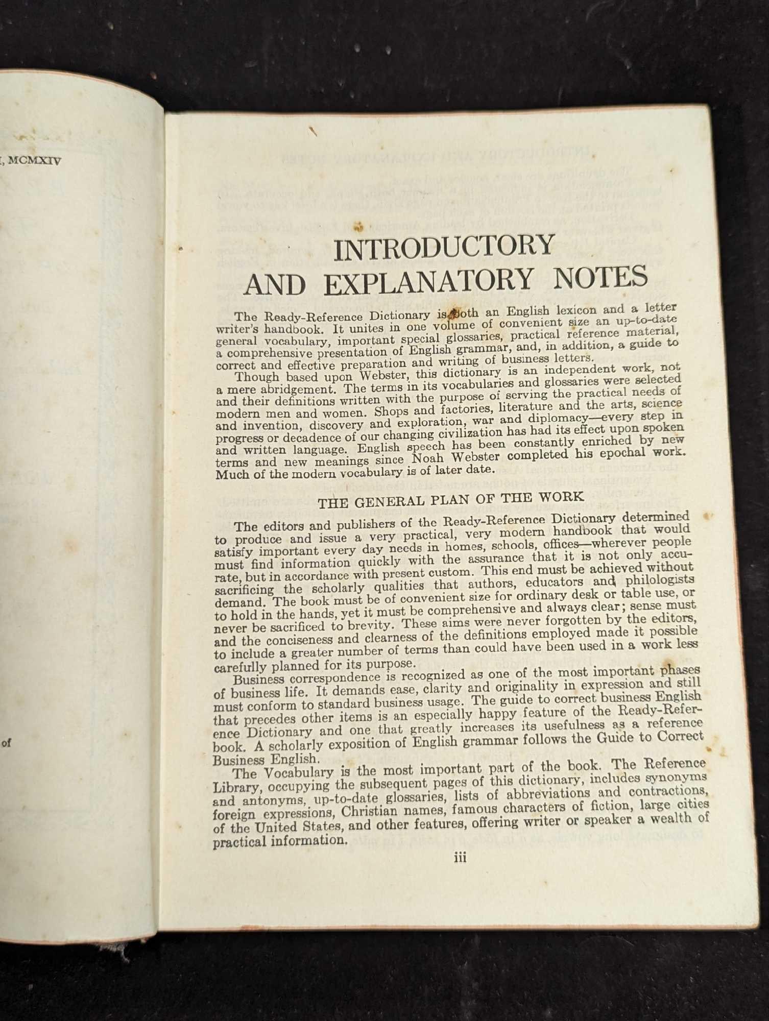 80th Edition Ready Reference Dictionary Hardcover - 5