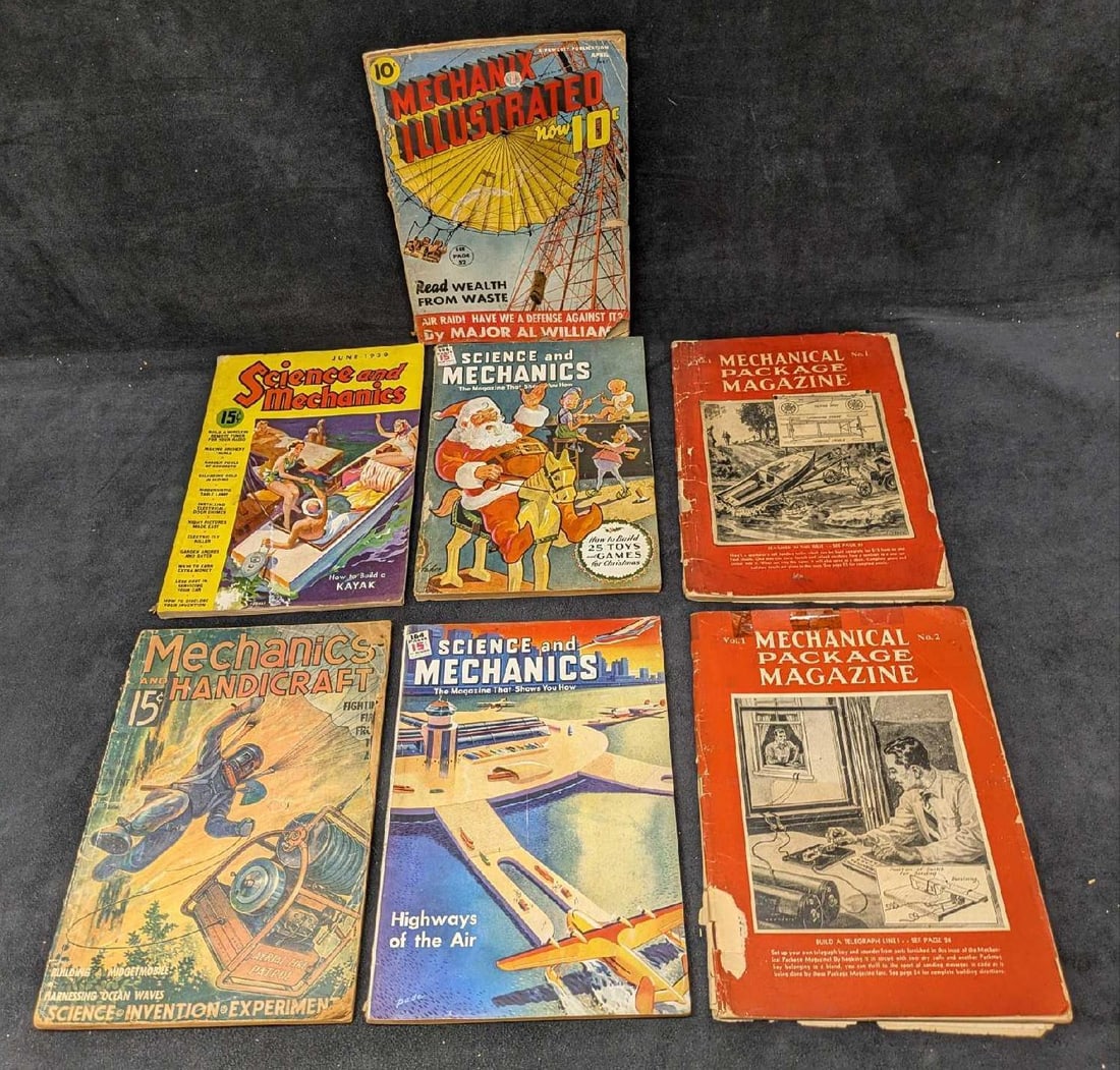 7 Vintage Science And Mechanics Magazines (1 of 8)
