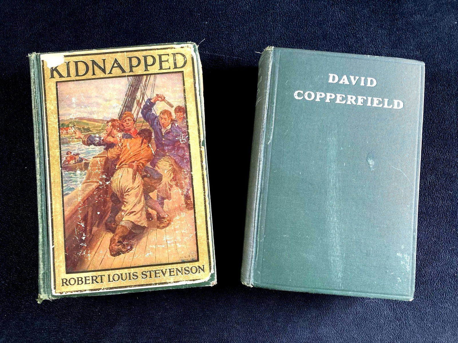 (2) Antique Books David Copperfield & Kidnapped (1 of 7)