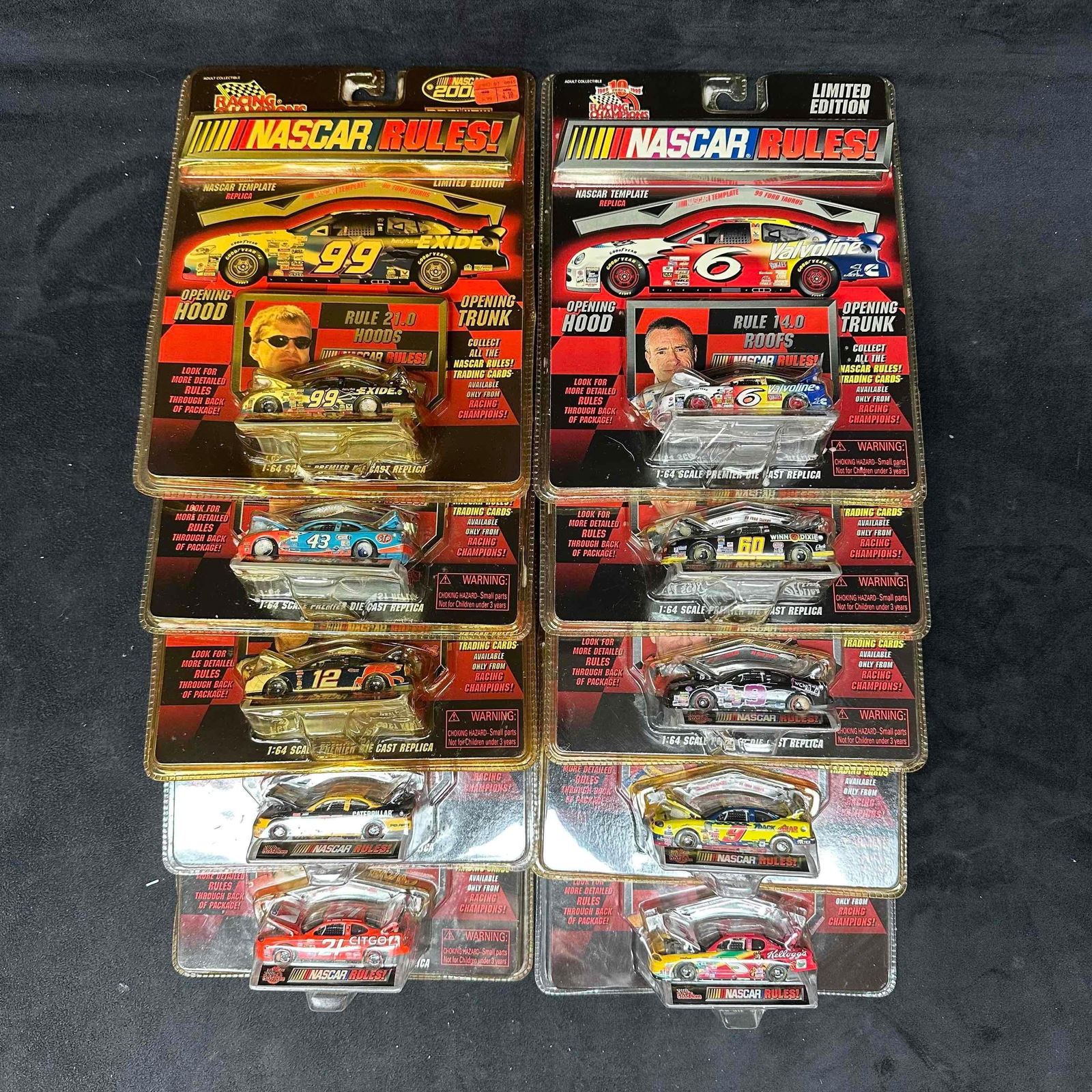 NASCAR Racing Champions 1:64 Scale Die Cast Replica Limited Edition Set of Ten 10 Cars (1 of 5)